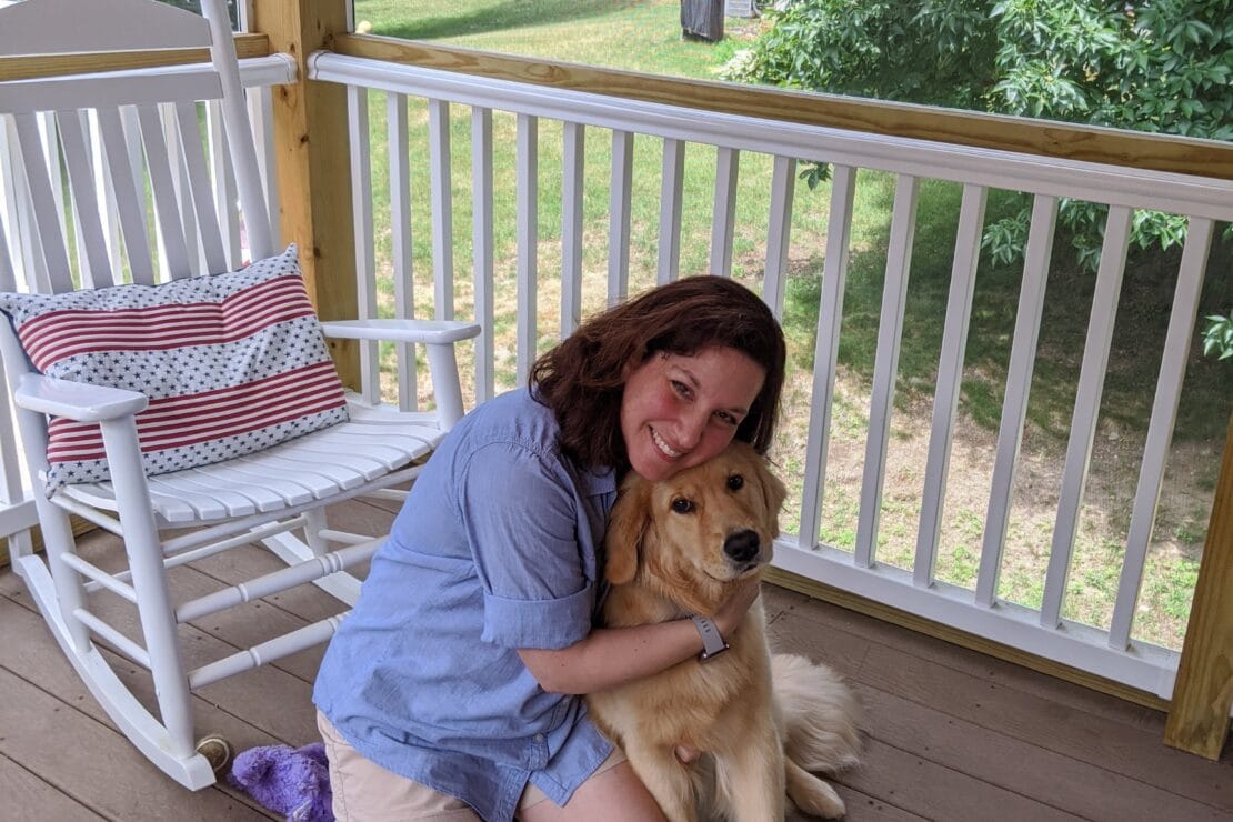 Janine with Dog